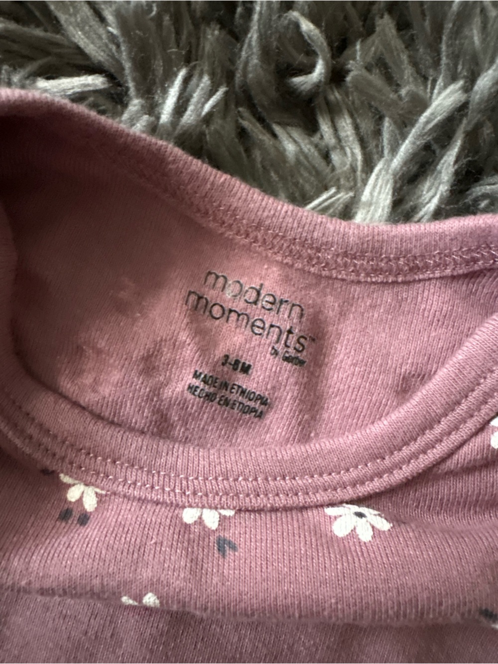 Carter's Maroon Polka Dot Sweater with Pink Bow - Picture 3 of 4